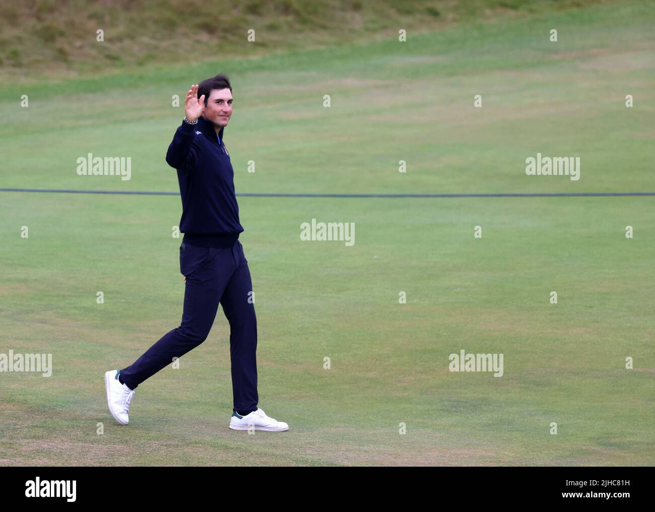 St Andrews, Fife, Scotland, UK. 17th July 2022,  Old Course at St Andrews,  St Andrews, Fife, Scotland; The Open Golf Championship final round; Fillipo Celli (ITA) is presented with the Amateur Winners Medal Credit: Action Plus Sports Images/Alamy Live News Stock Photo