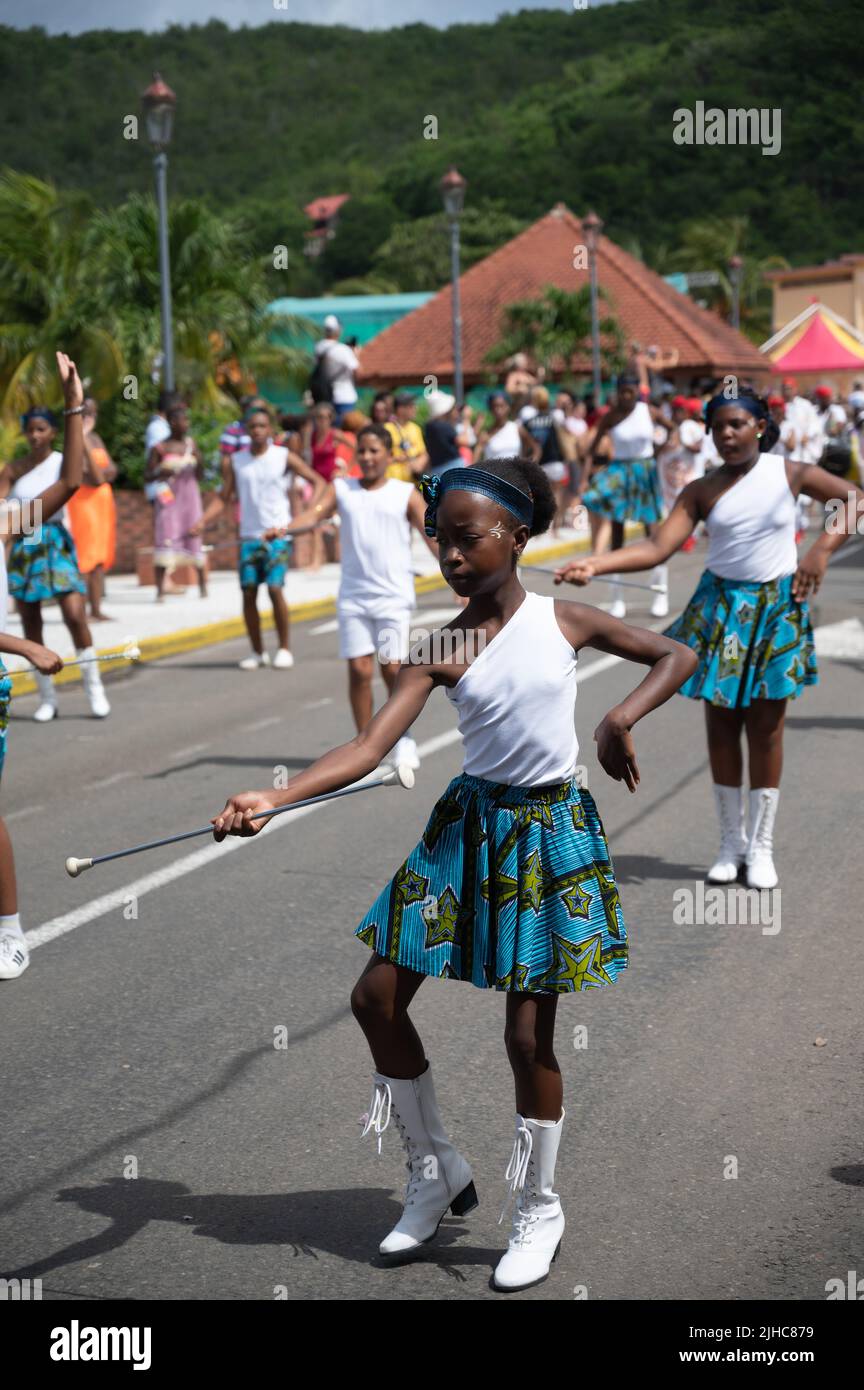 parade in les anses d'arlet, martinique, french west indies Stock Photo