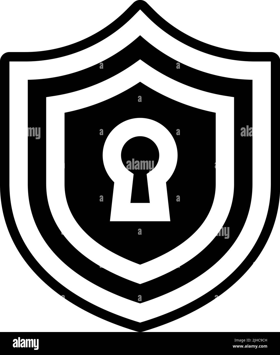 Keys and locks shield . Stock Vector