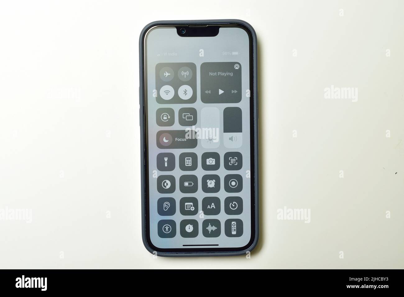 New Delhi India July 8 2022 Control Centre On Iphone 13 Isolated 