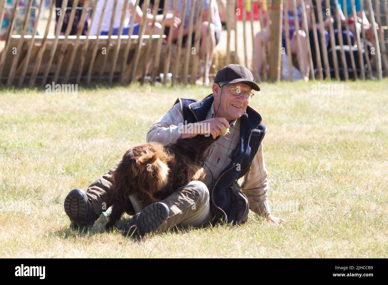 Frank Walker and his cocker spaniel give a display of dog training and obedience at the Tendring