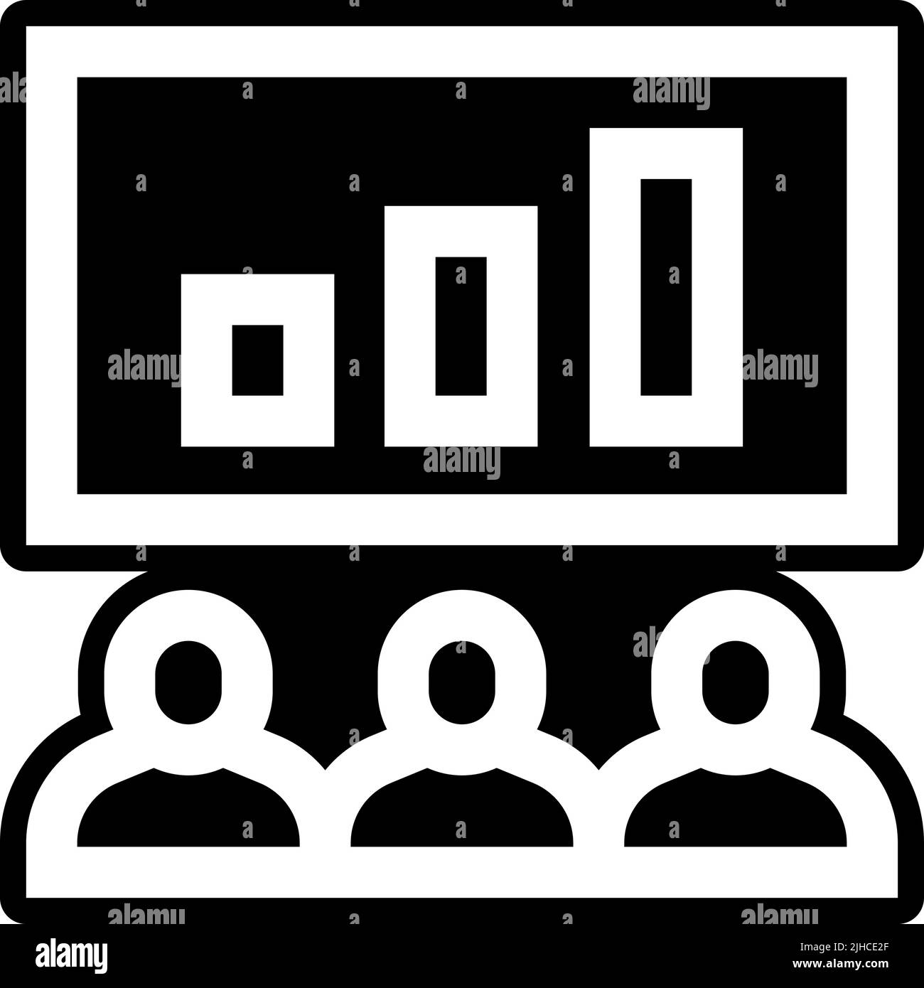 Presentation bar chart . Stock Vector