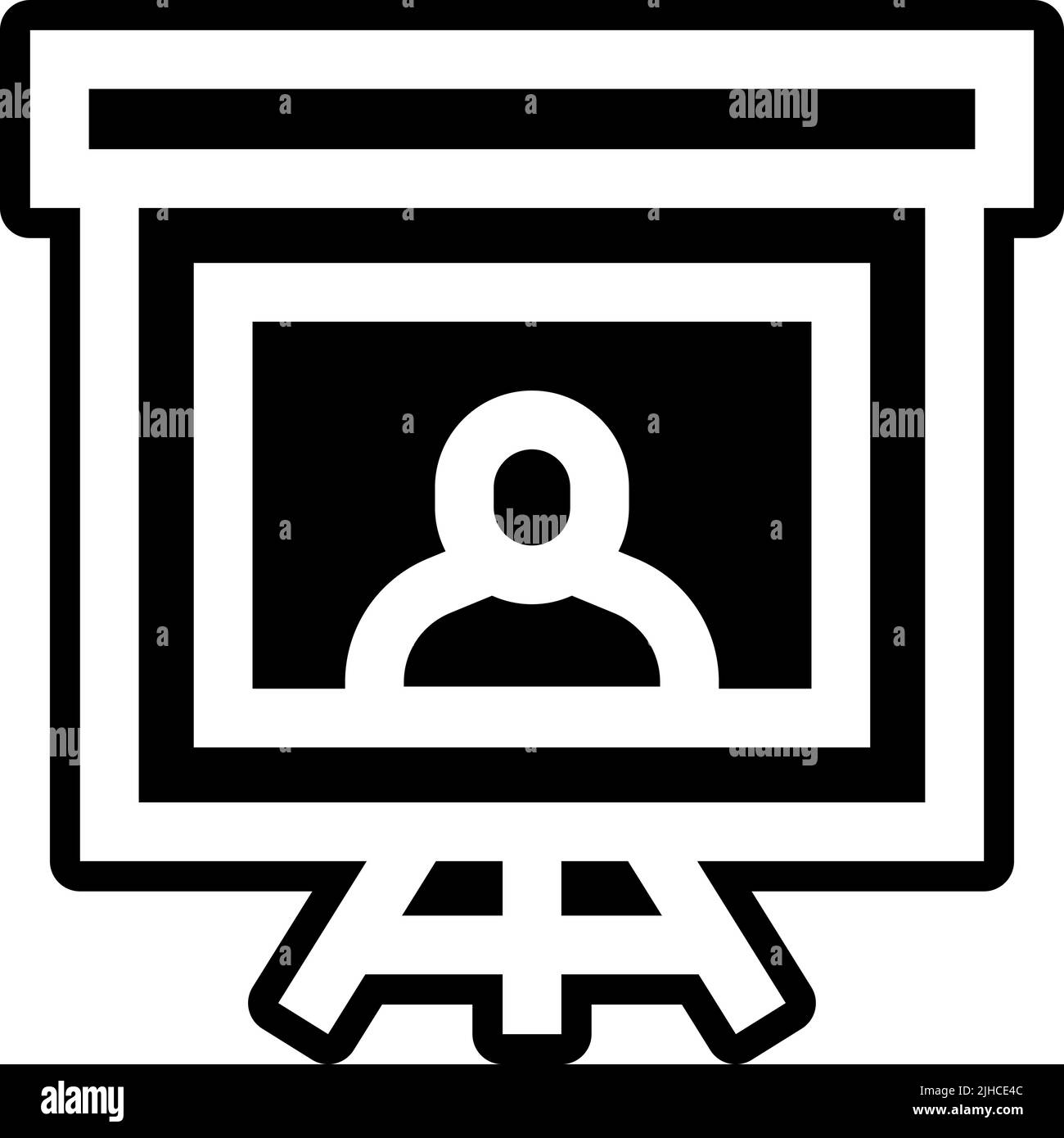 Online virtual training conference Black and White Stock Photos