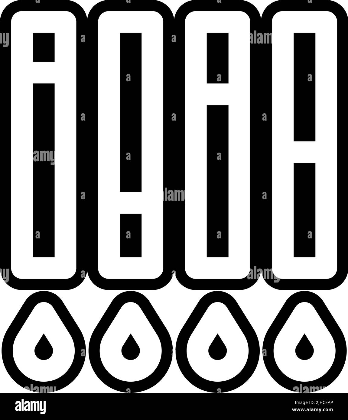 Printing ink level . Stock Vector
