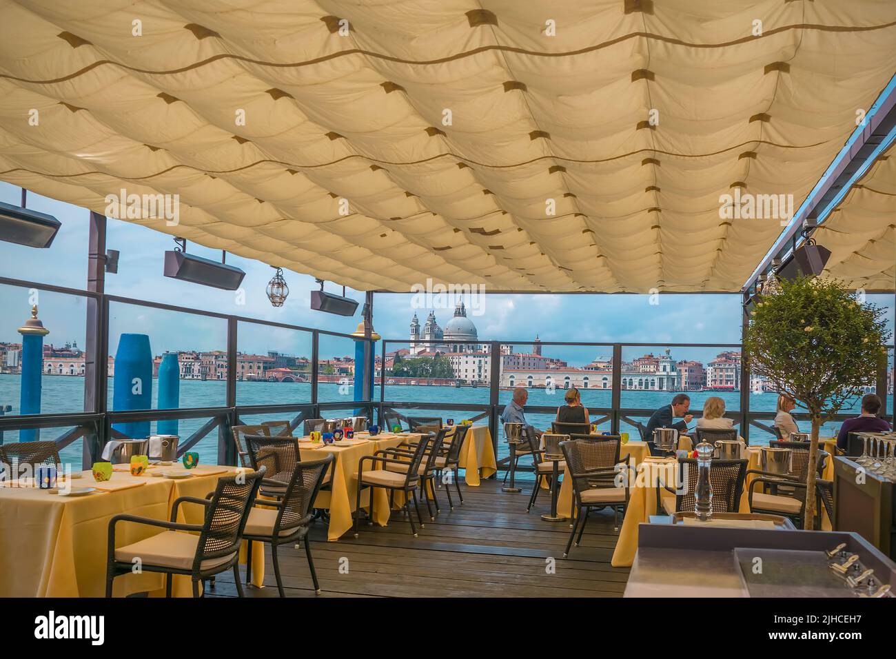Cip's Club, an alfresco dining venue at the famous Cipriani Hotel in