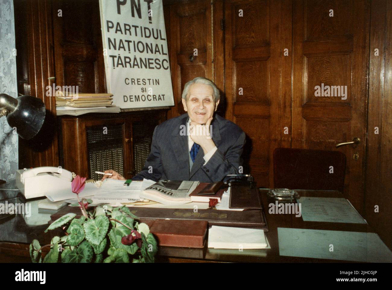 Romanian politician Corneliu Coposu, 1990 Stock Photo - Alamy