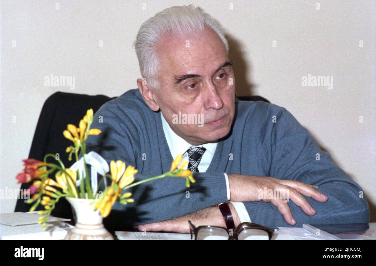 Romanian politician Radu Câmpeanu, 1990 Stock Photo