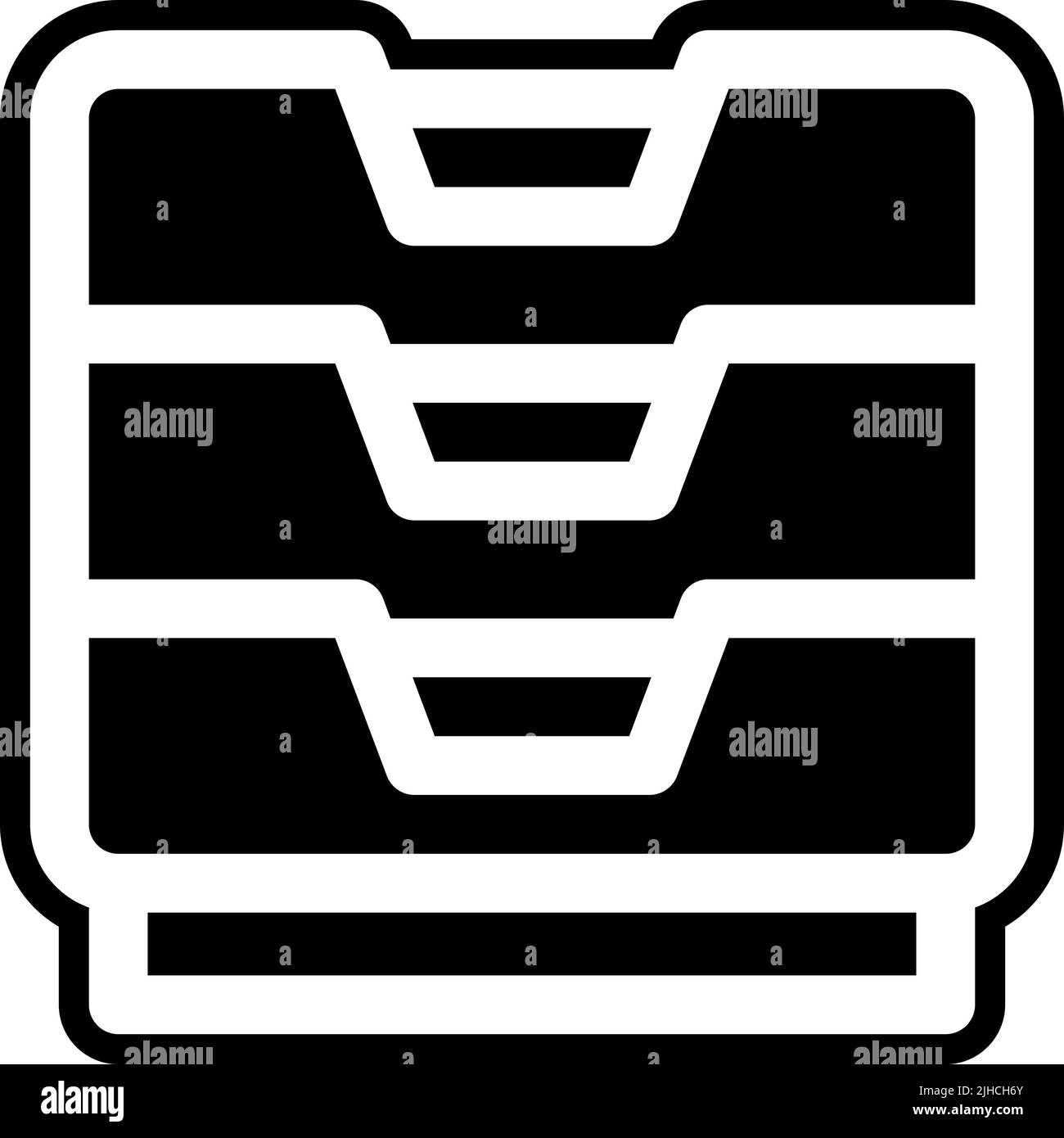 File cabinet open drawer 3d Stock Vector Images - Alamy