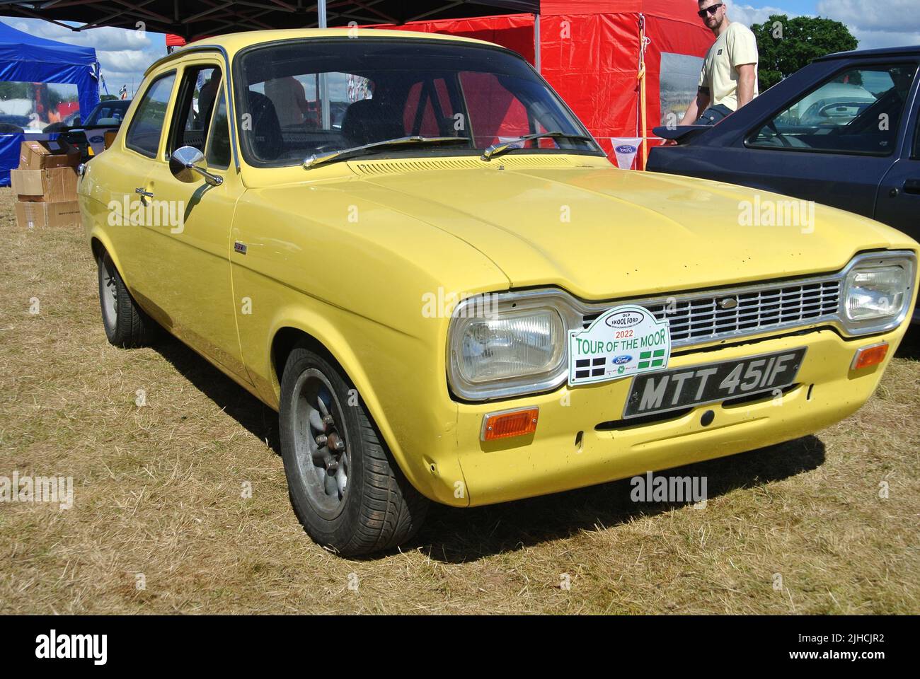 A 1968 Ford Escort Mk1 parked on display at the 47th Historic Vehicle Gathering classic car show, Powderham, Devon, England, UK. Stock Photo
