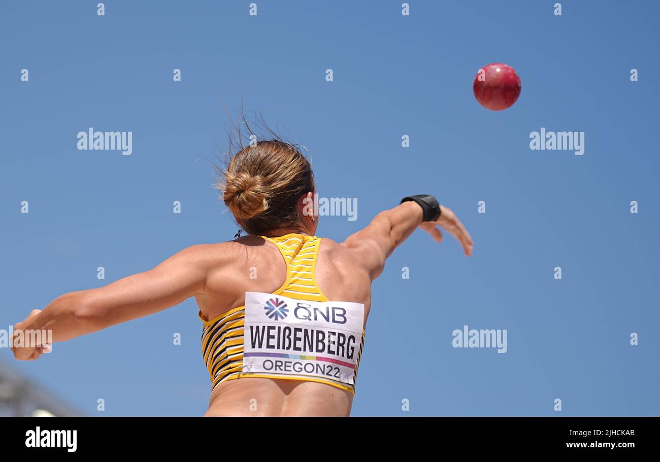 Eugene, USA. 17th July, 2022. Athletics World Championship Sophie