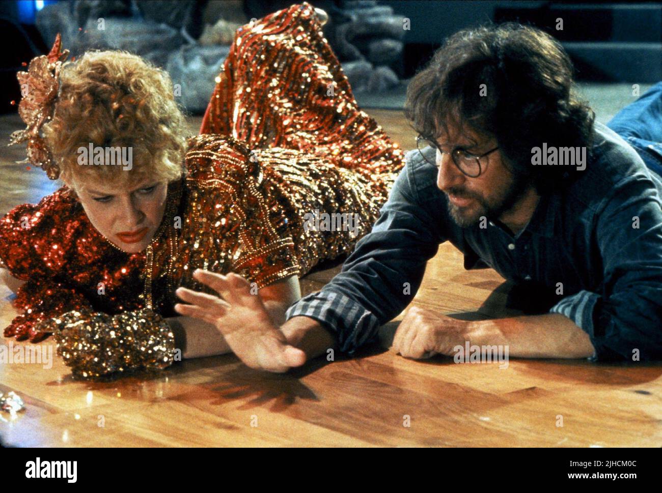 KATE CAPSHAW, STEVEN SPIELBERG, INDIANA JONES AND THE TEMPLE OF DOOM, 1984 Stock Photo