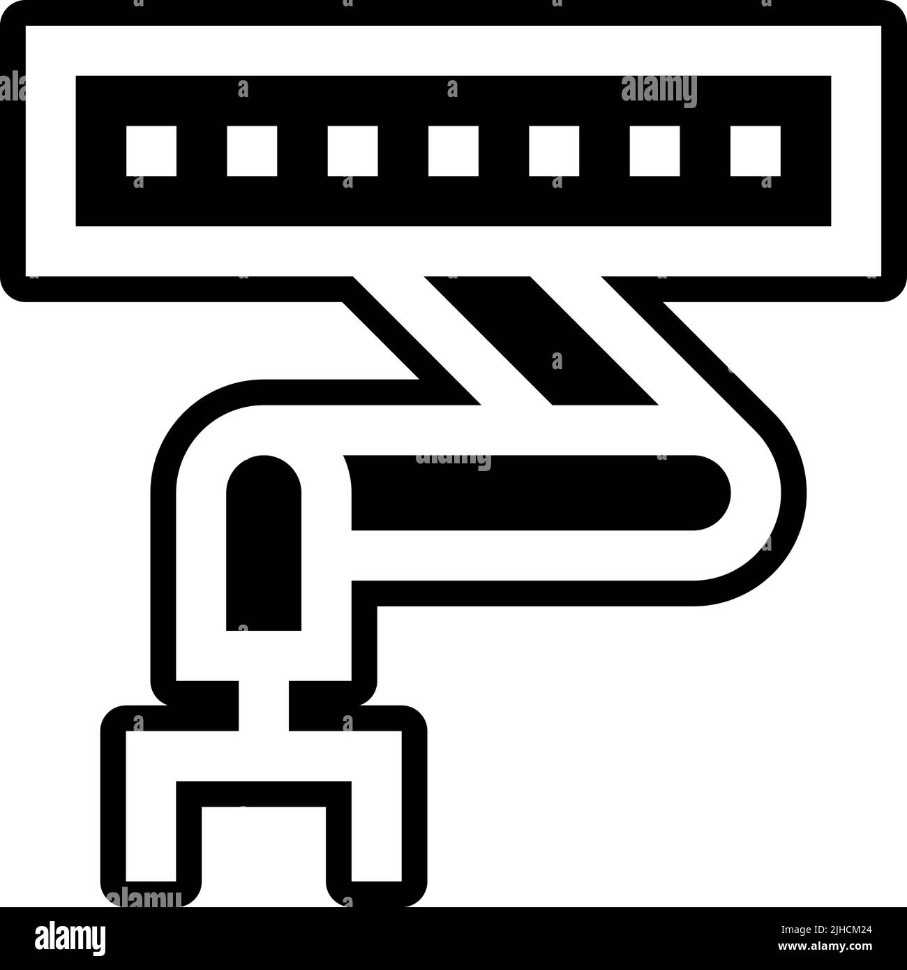 Artificial intelligence crane . Stock Vector