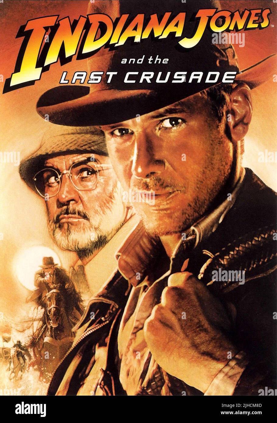 SEAN CONNERY, HARRISON FORD POSTER, INDIANA JONES AND THE LAST CRUSADE, 1989 Stock Photo