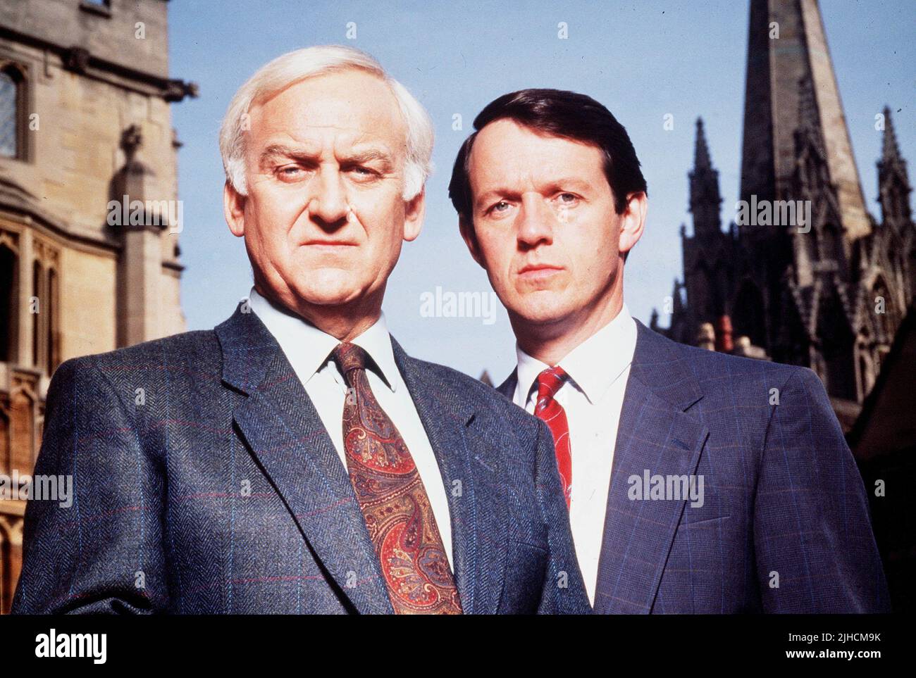 JOHN THAW, KEVIN WHATELY, INSPECTOR MORSE, 1987 Stock Photo