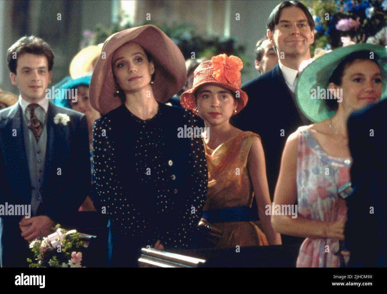 Kristin Scott Thomas \u0026 Charlotte Coleman Film: Four Weddings And A Funeral  (UK 1994) Characters: Fiona, Scarlett Director: Mike Newell 20 January 1994  **WARNING** This Photograph is for editorial use only and, image size:1300x988
