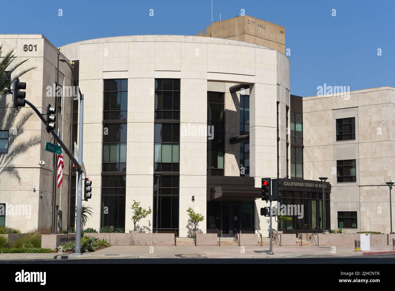 SANTA ANA, CALIFORNIA - 23 SEPT 2020: The California Court of Appeal building in Santa Ana. Stock Photo