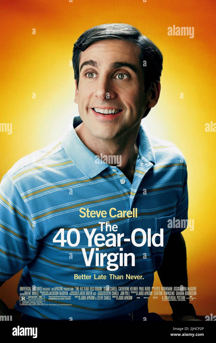 STEVE CARELL POSTER, THE 40 YEAR OLD VIRGIN, 2005 Stock Photo - Alamy