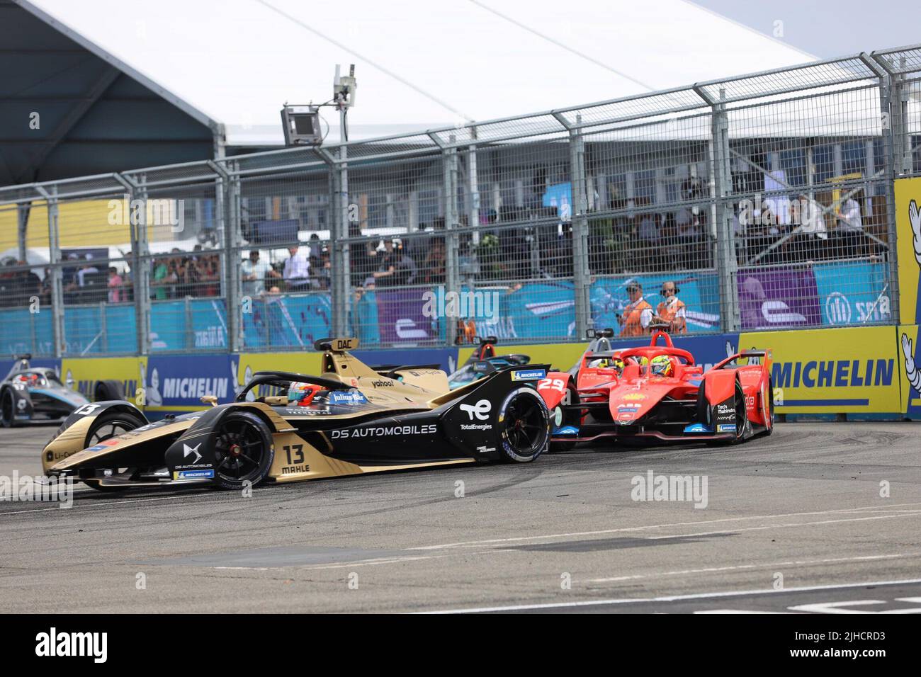 July 17, 2022, Brooklyn, NY, USA: (SPO) Podium of Round 12 of The 2022 NYC  Formula E-PRIX. July 17, 2022, New York, USA: Antonio Felix da Costa of DS  TECHEETAH, from Portugal