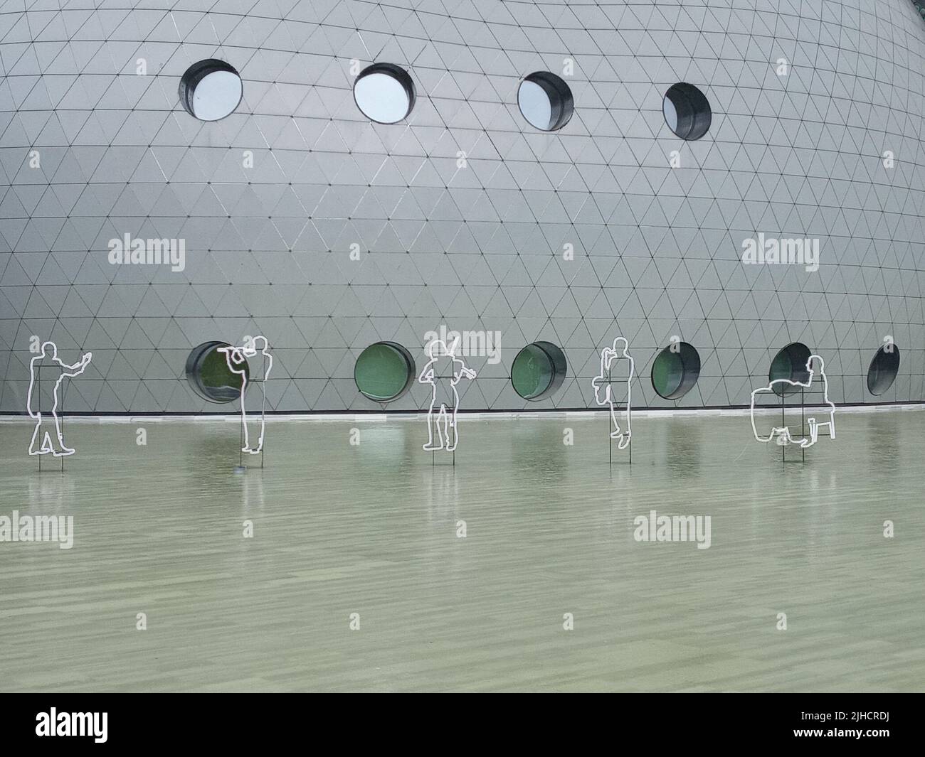 Ankara, Turkey – June 6, 2022: The Presidential Symphony Orchestra's pool decorated with musical instruments as part of the Culture Festival. Stock Photo
