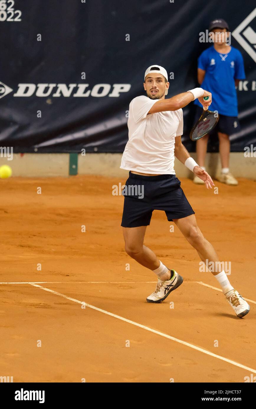 Verona, Italy. 17th July, 2022. Tennis Club Scaligero - Verona, Verona, Italy, July 17, 2022, Pedro Cachin  during  ATP Challenger Tour - Finals match between Francesco Maestrelli and Pedro Cachin - Tennis Internationals Credit: Live Media Publishing Group/Alamy Live News Stock Photo