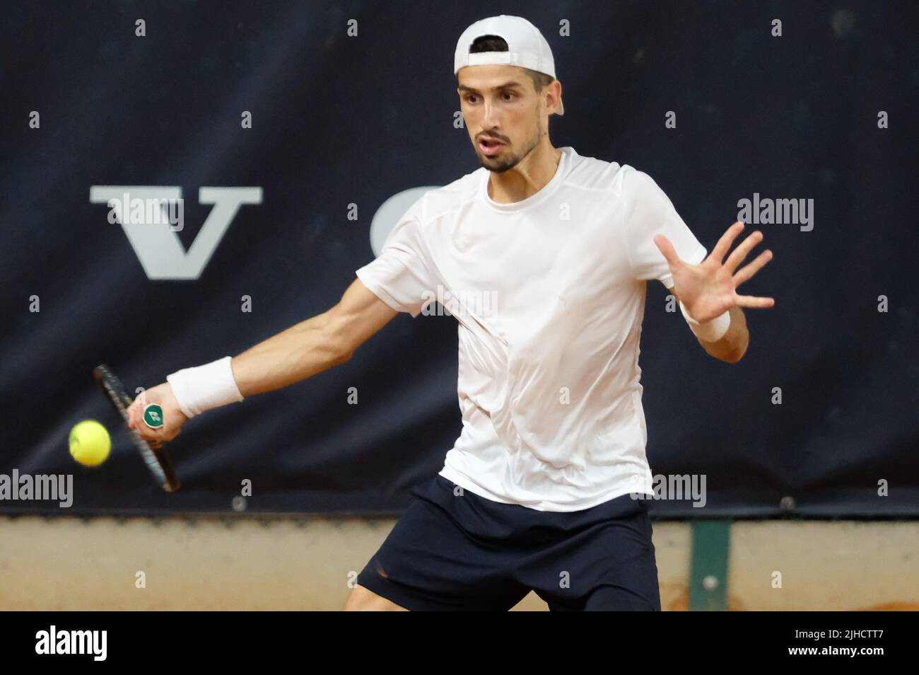 Verona, Italy. 17th July, 2022. Tennis Club Scaligero - Verona, Verona, Italy, July 17, 2022, Pedro Cachin  during  ATP Challenger Tour - Finals match between Francesco Maestrelli and Pedro Cachin - Tennis Internationals Credit: Live Media Publishing Group/Alamy Live News Stock Photo