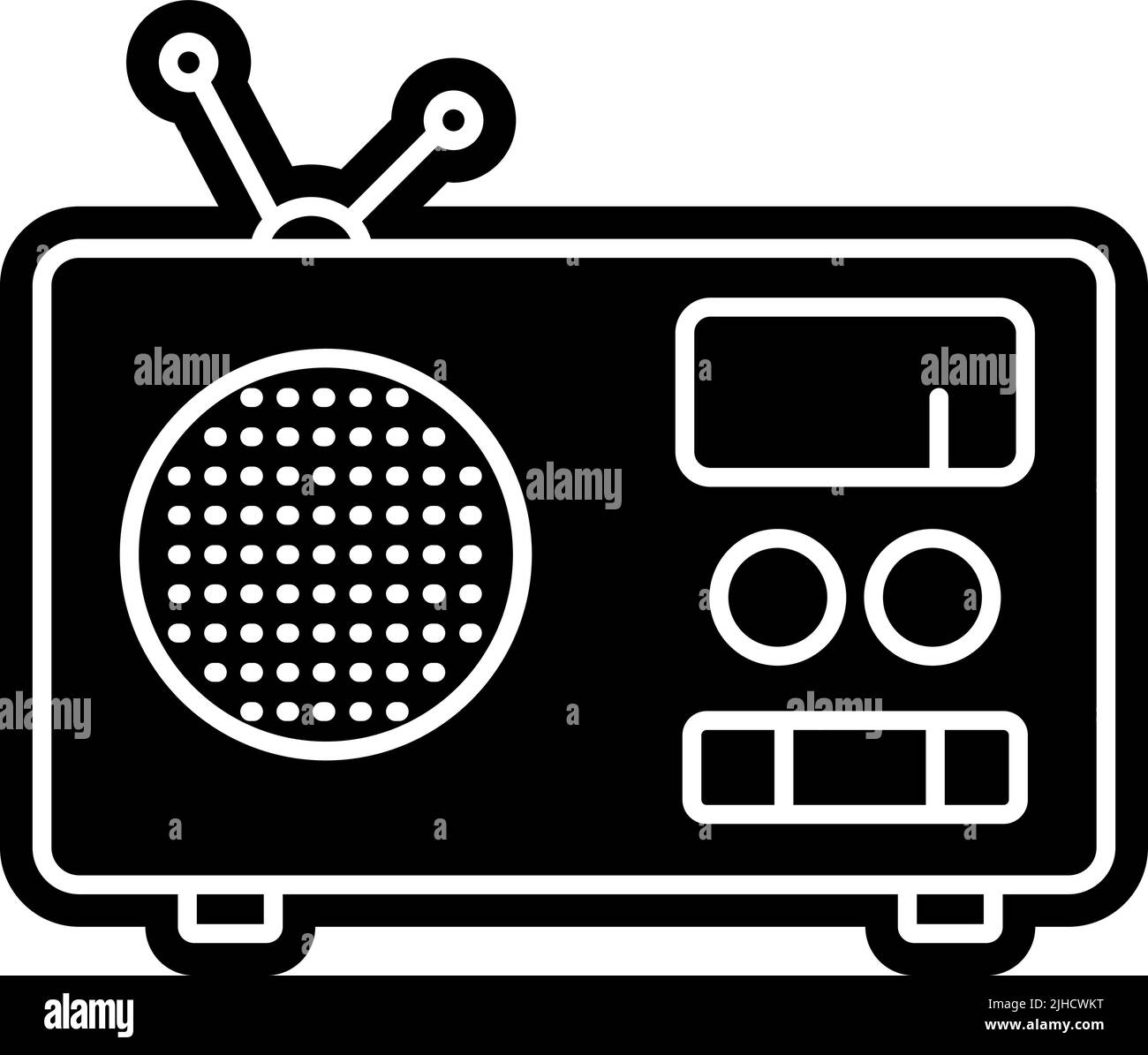 Electronic and devices radio . Stock Vector
