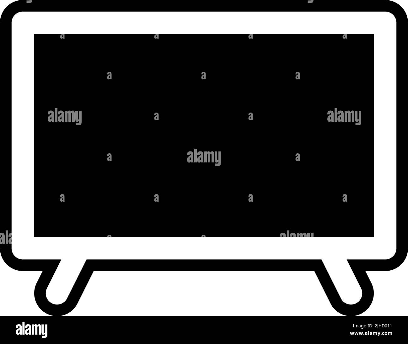 Interaction smart tv . Stock Vector
