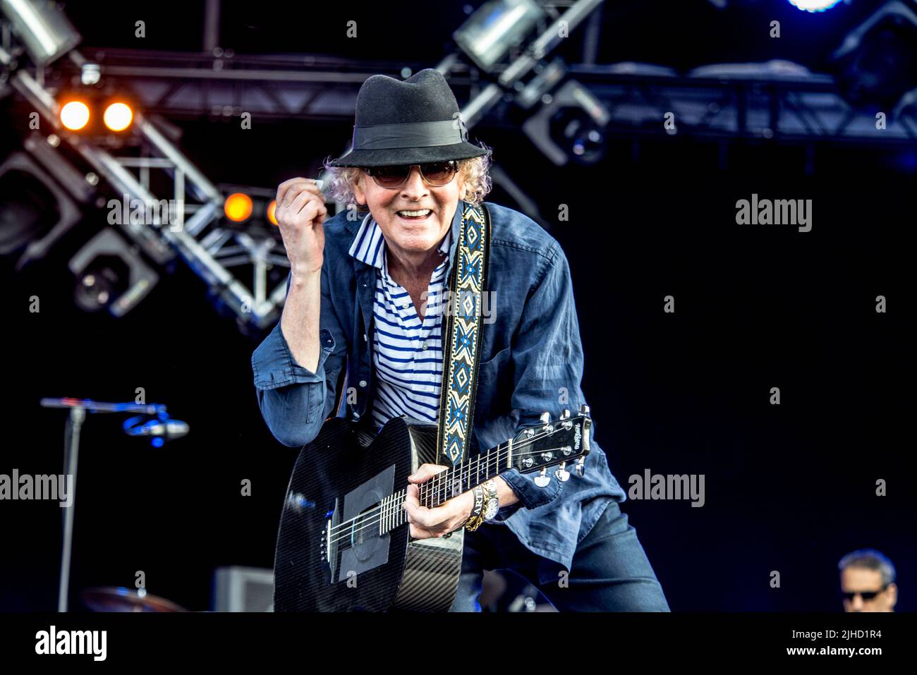 Ian Hunter, mostley known as the front man for the old glam rock band Mott the Hoople Stock Photo