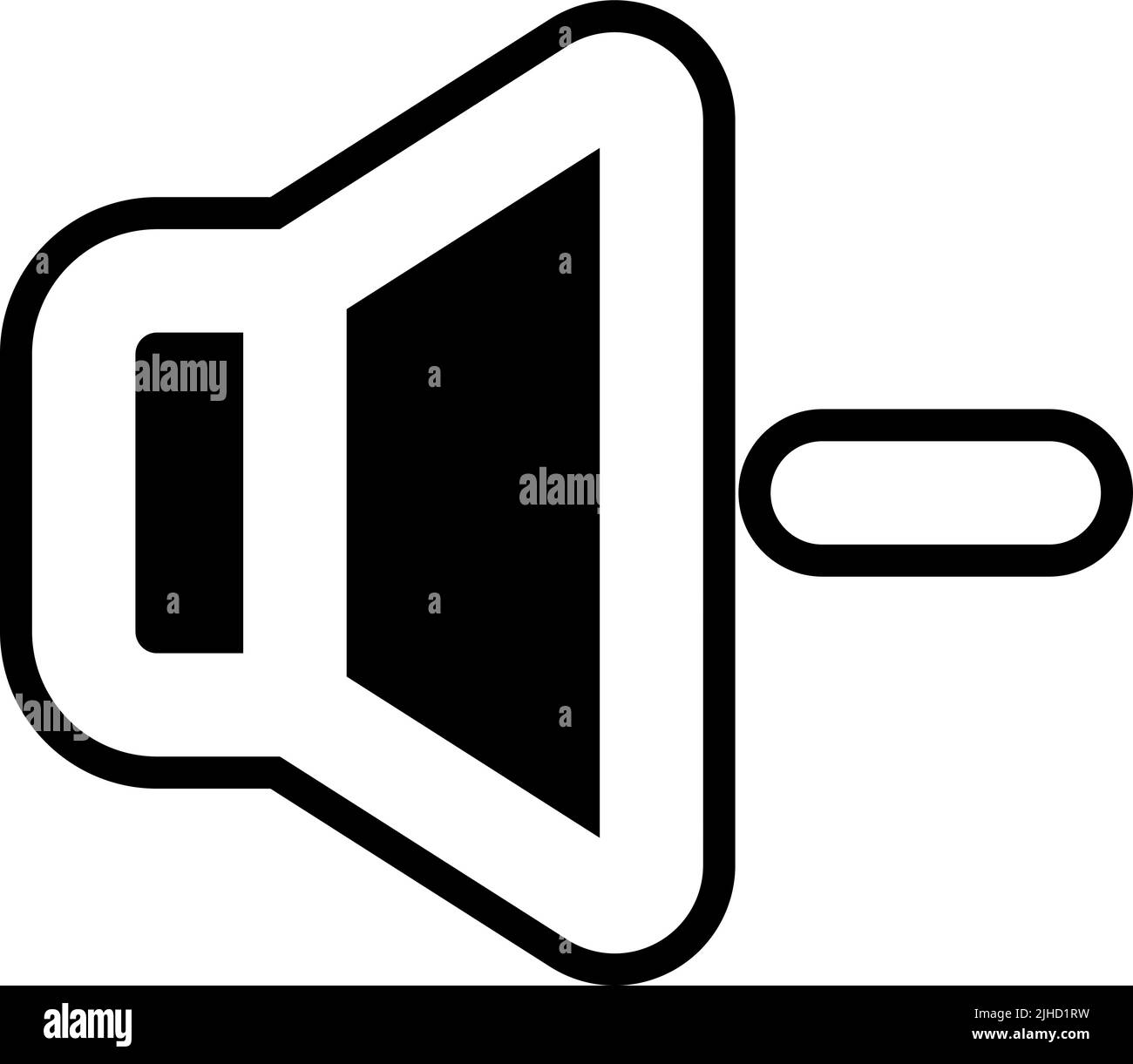 Multimedia ui volume down . Stock Vector