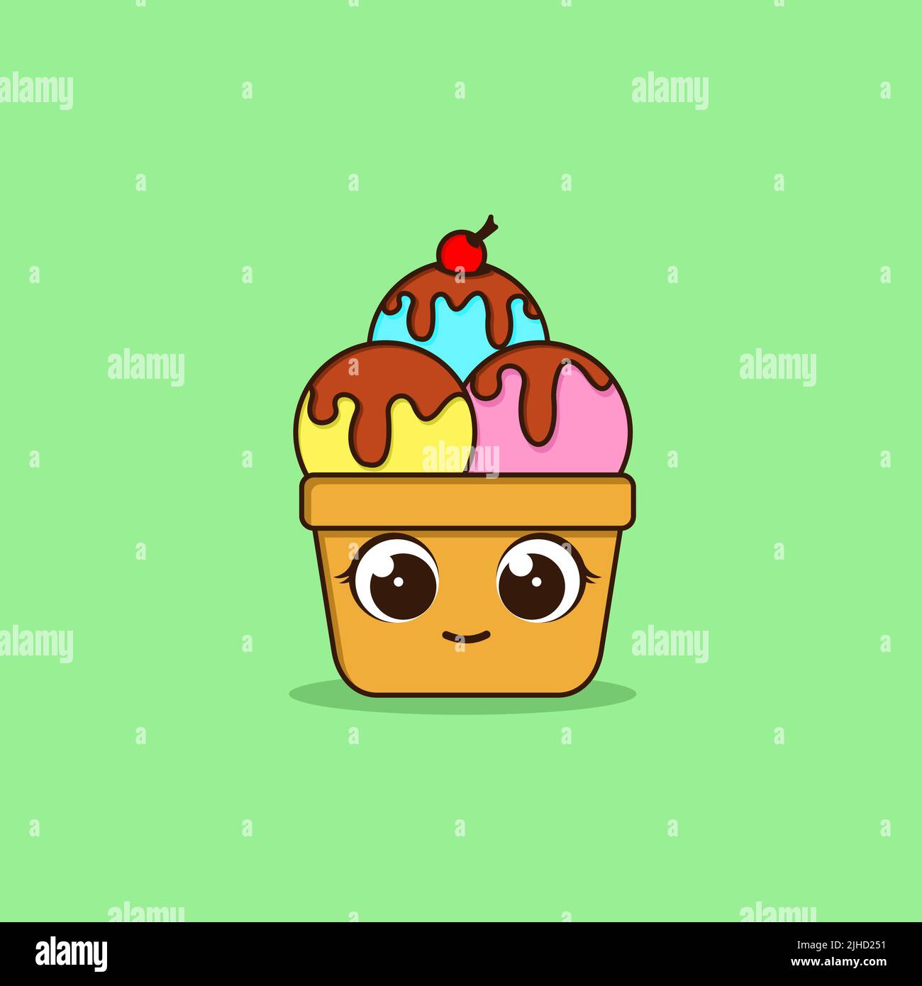 Ice cream cartoon vector icon illustration Stock Vector Image & Art - Alamy