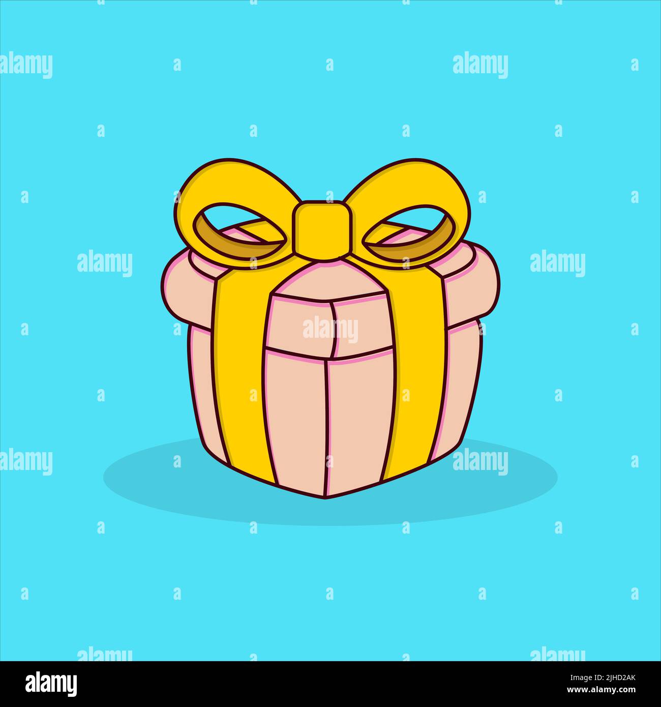 Gift box cartoon style vector illustration Stock Vector Image & Art Alamy