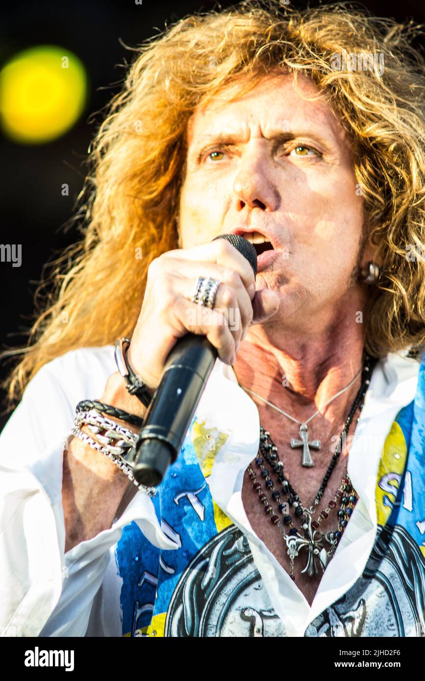David Coverdale during a gig with his Whitesnake. Stock Photo