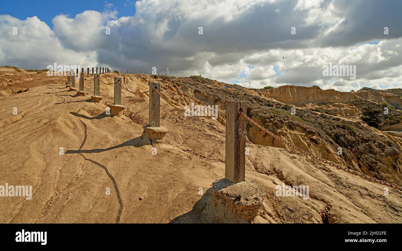 Torrey Pines State and Beach Park - San Diego, California, USA. The beautiful Torrey Pines Park, San Diego, California. Stock Photo