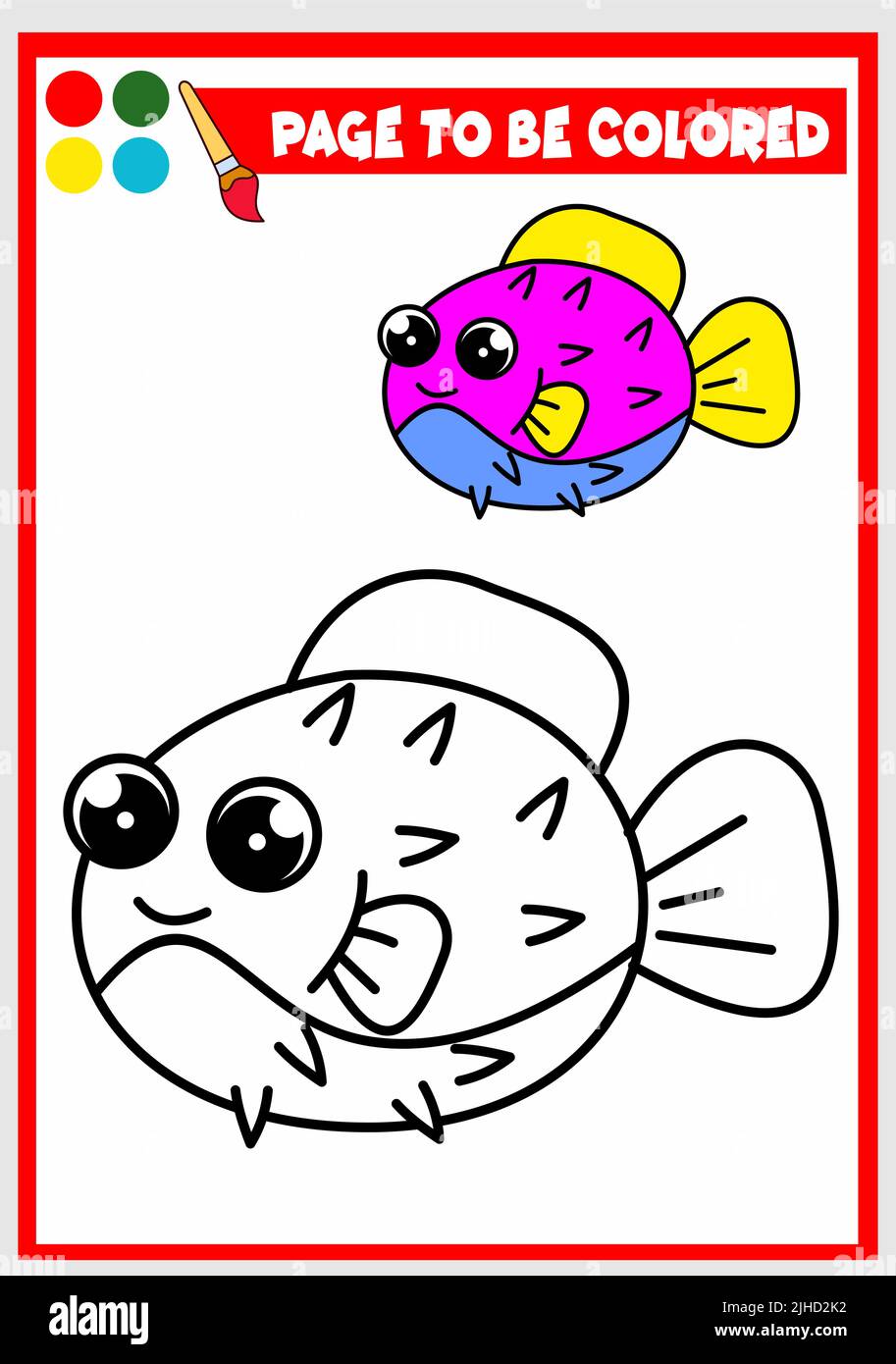 coloring book for kids. fish Stock Vector Image & Art - Alamy