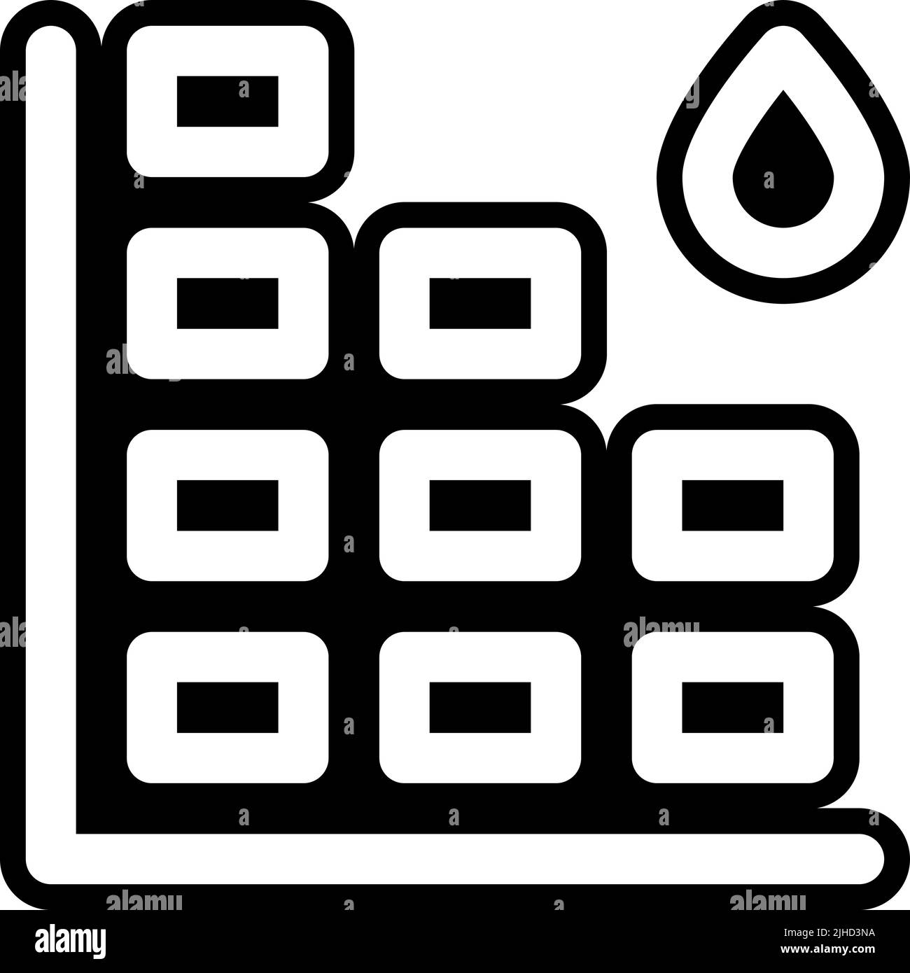 Printing ink level . Stock Vector