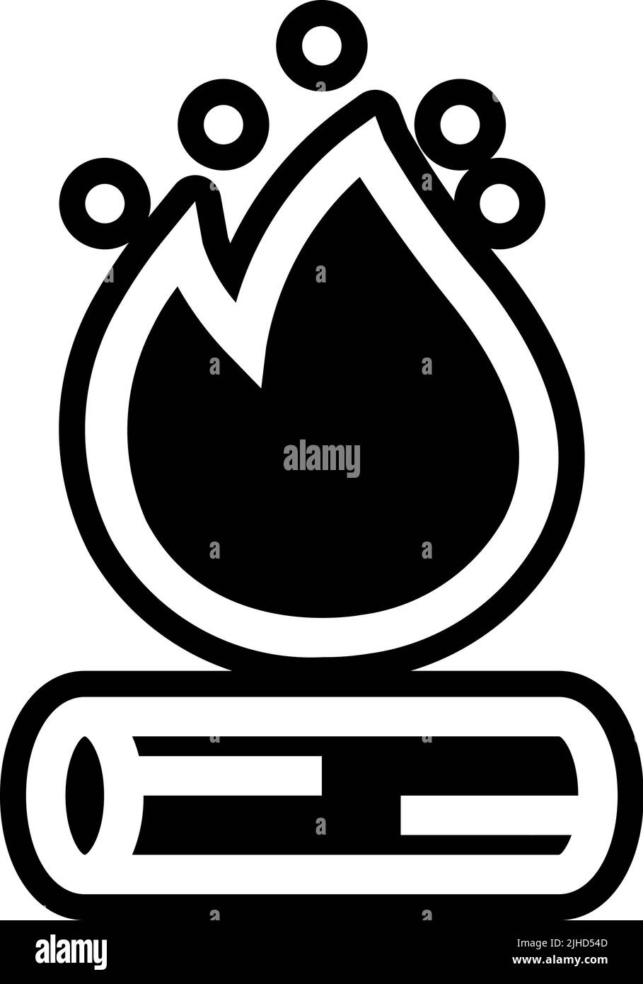Camper van camp fire Black and White Stock Photos & Images - Alamy
