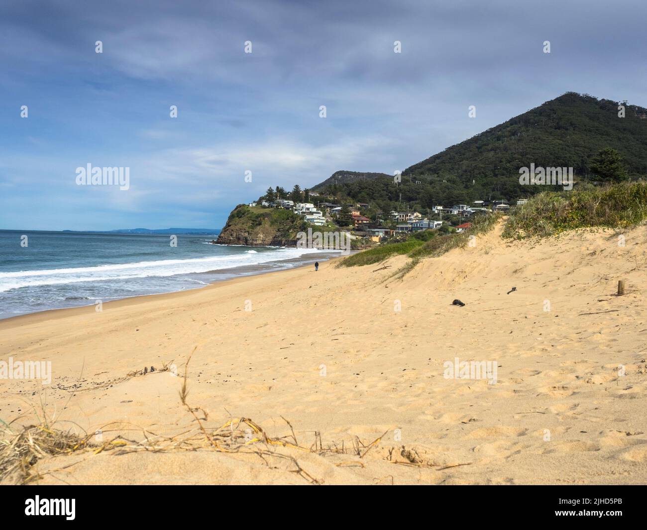 Stanwell Park Beach and the Illawarra Escarpment just south of Sydney,. New South Wales. Stock Photo
