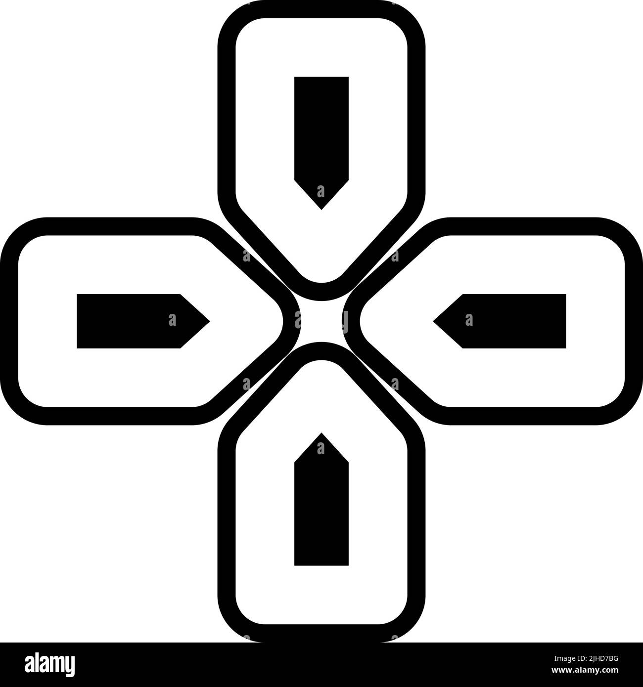 Basic ui gamepad . Stock Vector