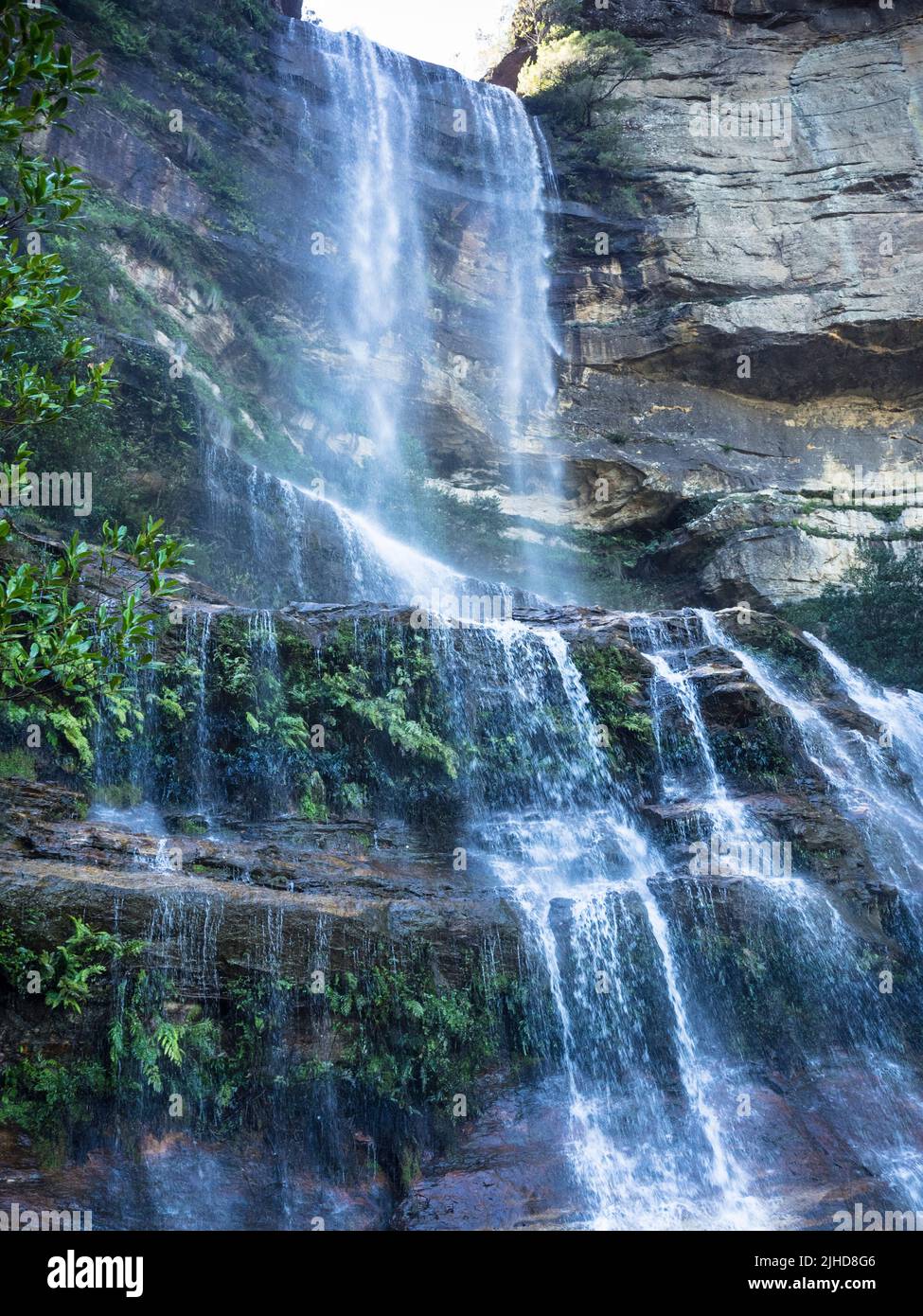 Upper tier of Katoomba Falls, Blue Mountains, New South Wales Stock