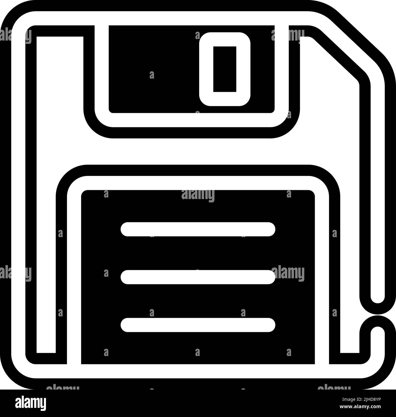 Computer hardware floppy disk . Stock Vector