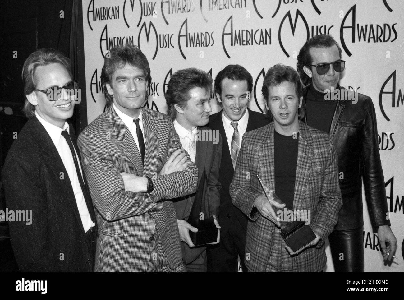 Huey Lewis and The News at the 1985 American Music Awards on January 29