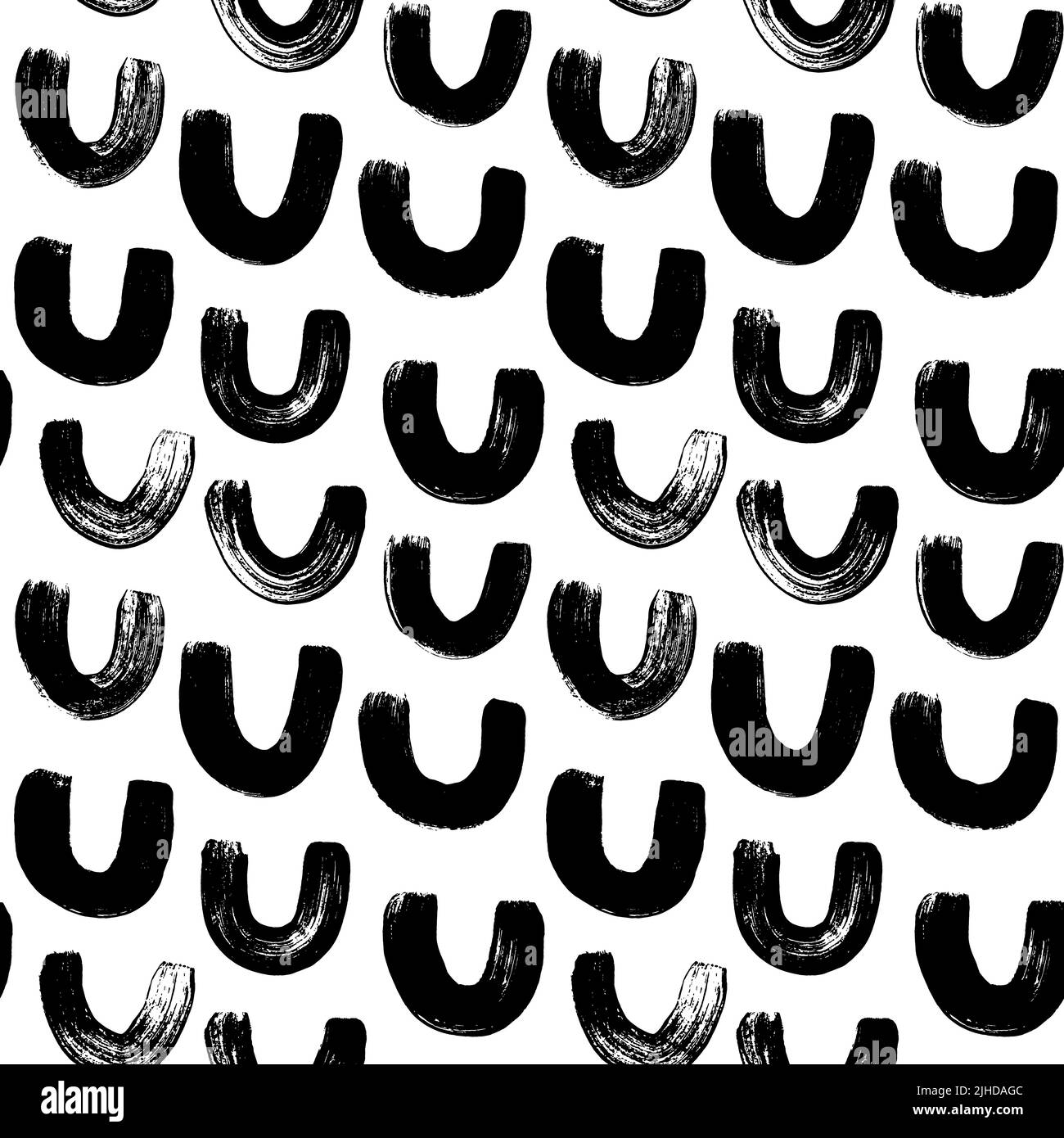 Seamless pattern with rainbows and half circles. Stock Vector