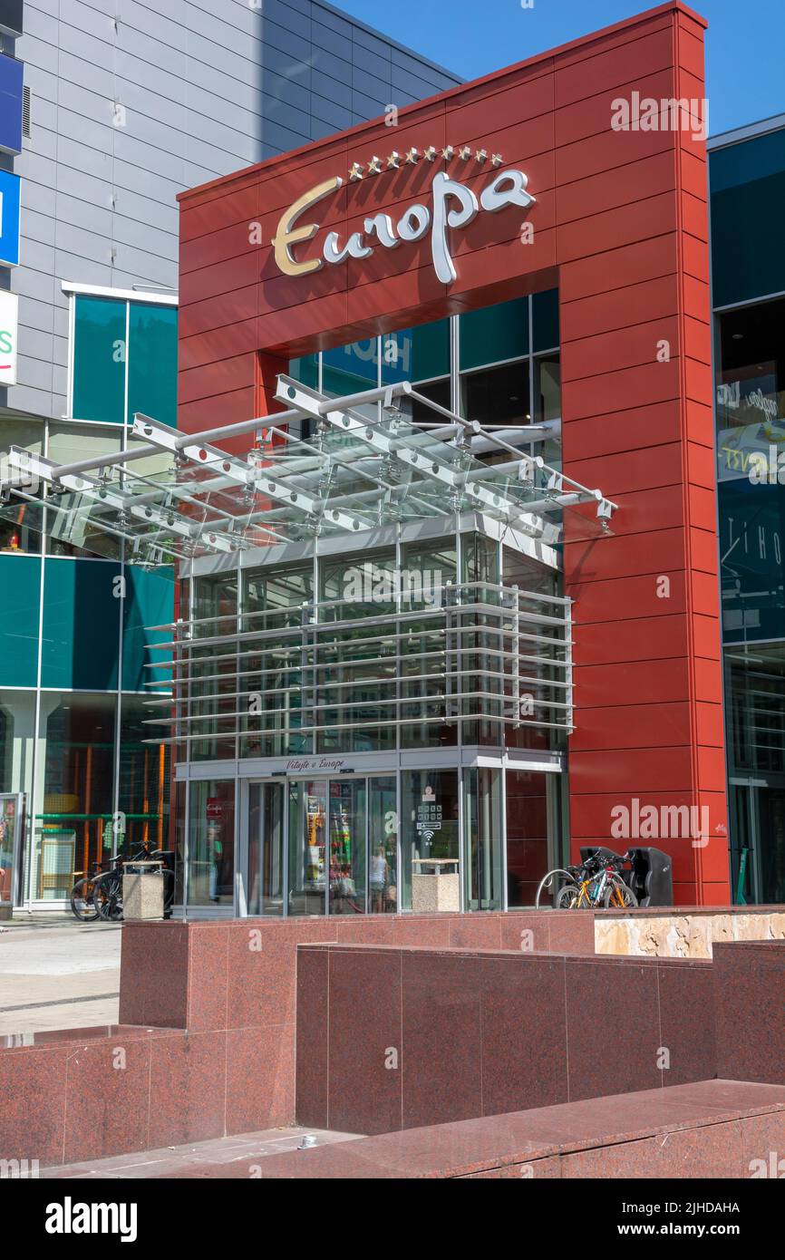 Banska Bystrica, Slovakia - July, 16, 2022 : Europa Shopping Centre.  Shopping mall in Banska Bystrica. EUROPA SC Stock Photo - Alamy