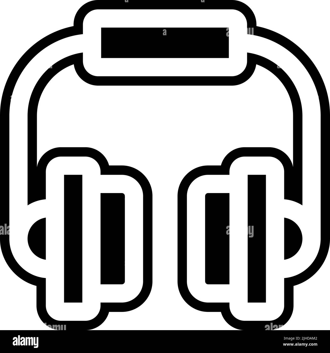 Computer and gaming headphones . Stock Vector