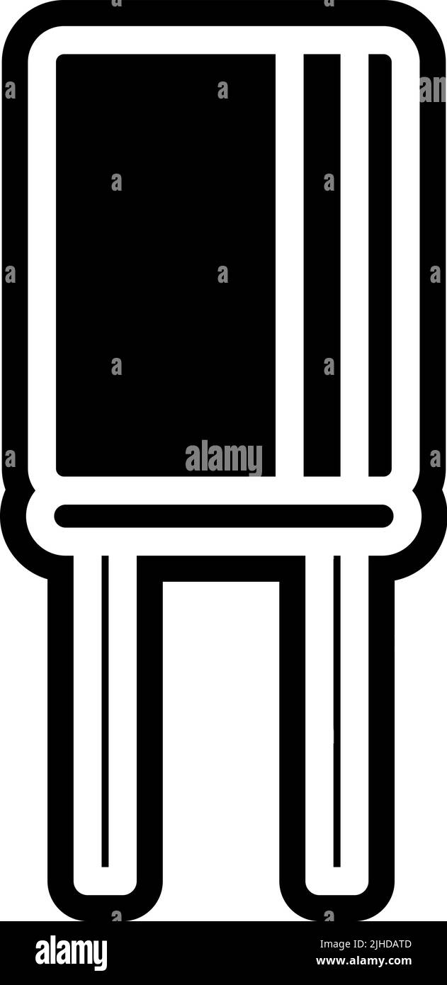 Electronics components capacitor . Stock Vector
