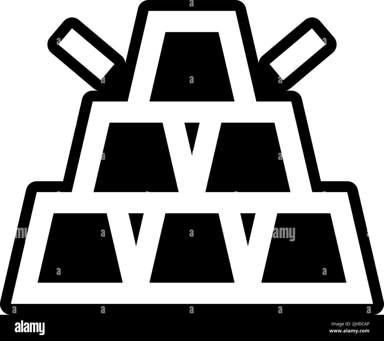 Economic crisis gold ingot Stock Vector Image & Art - Alamy
