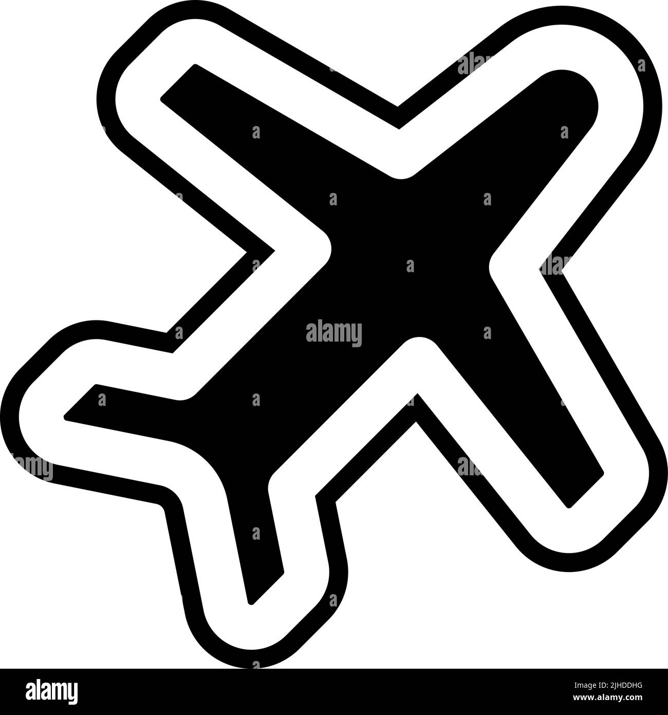 User interface flight mode . Stock Vector