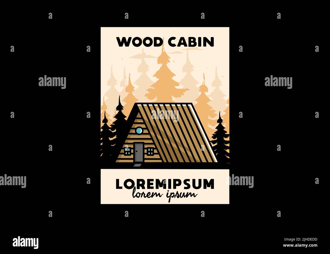 Illustration design of a vintage wood cabin Stock Vector Image & Art ...