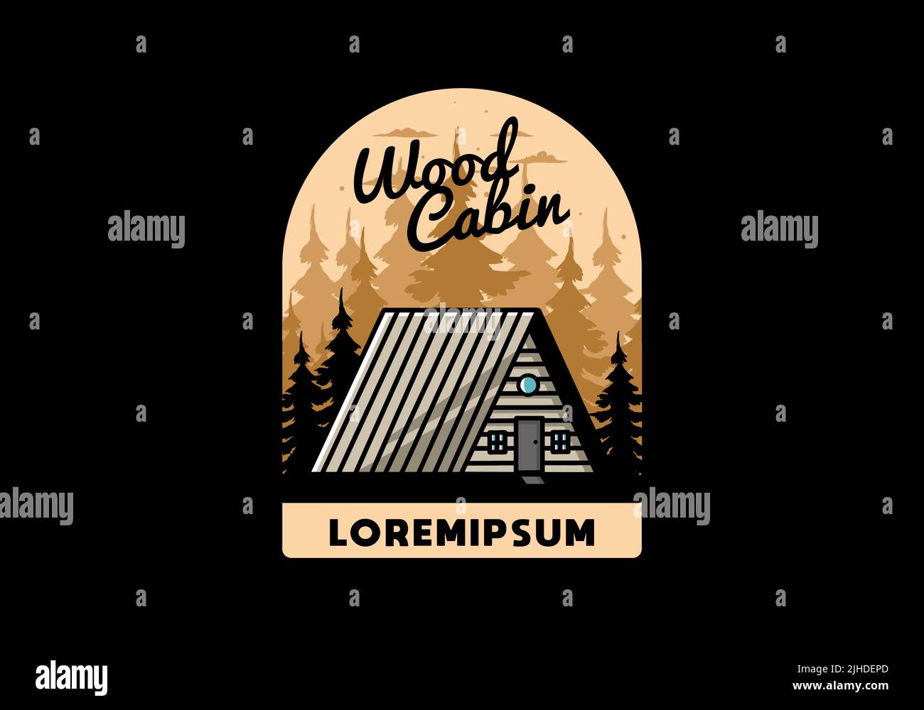 Illustration design of a vintage wood cabin Stock Vector Image & Art ...