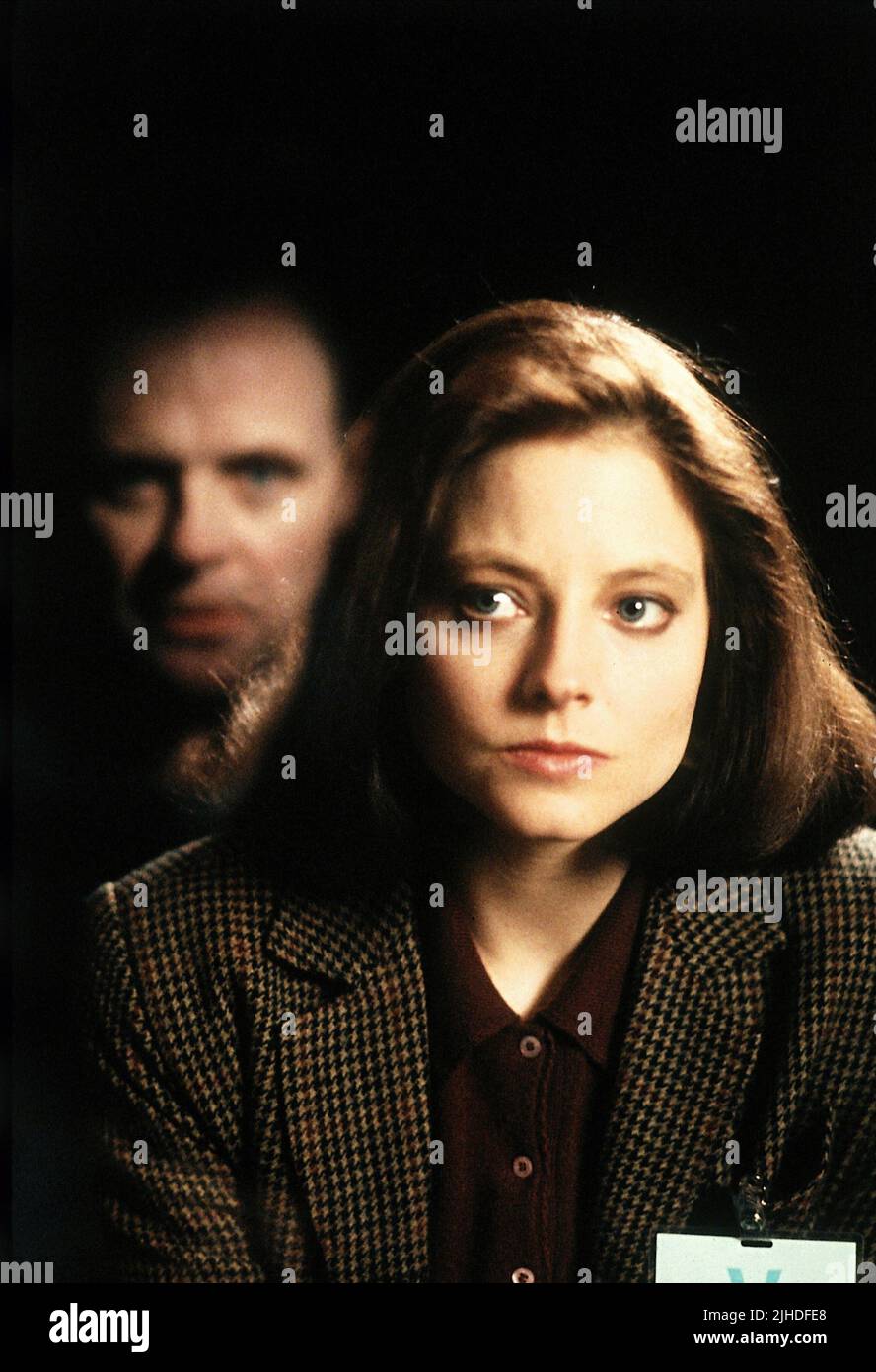 ANTHONY HOPKINS JODIE FOSTER THE SILENCE OF THE LAMBS 1991 Stock anthony-hopkins-jodie-foster-the-silence-of-the-lambs-1991-stock